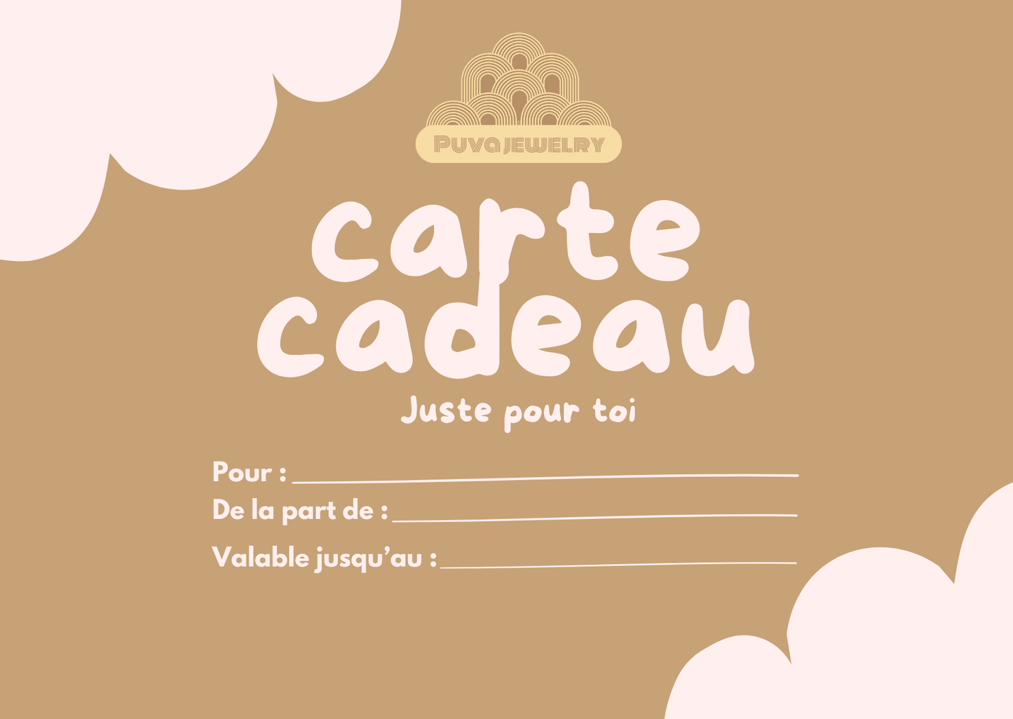 Carte cadeau Puva
